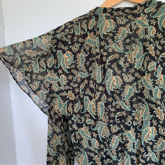 ZARA PAISLEY GREEN LONG SLEEVED BODYSUIT - Picture 9 of 10